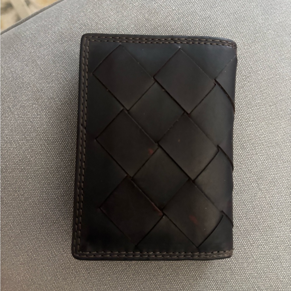 Woven Leather Card Holder